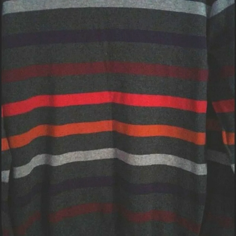 Old Navy Gray Soft Striped Long Sleeve Crewneck Pullover Sweater L